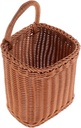 Angoily Hanging Wicker Basket, Hand-Woven Storage Basket, Wall Flower Basket, Fruit Vegetable Rattan Box Organizer Laundry Bins for Plants Key Sunglasses Door Rustic Decor (11X7.07X5.7 Inch)