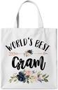Grandma Gifts Canvas Tote Bag, Gifts Tote Bag for Women, Christmas Birthday Aesthetic Reusable Gift for Mother's Day