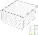 UPGRADED DA97-08693B Refrigerator Crisper Drawer Compatible with Samsung Refrigerator Drawer Parts RS25J500DSR RS25J500DSG RS261MDRS RS25H5000SR DA97-08693B Samsung Fridge Drawer Replacement Upper Bin