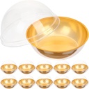 PRETYZOOM 50pcs Mini Round Cake Boxes Clear Transparent Muffin Holders Dome Containers for Mini Desserts for Parties Weddings and Home Use