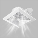 Ventilation Fans Silent Ventilator Fan for Bathroom Ceiling Type Duct Exhaust Fan Volute Spiral Duct White Square Classic Louver Exhaust Fan Exhaust Fan (Small)