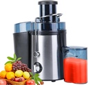 KOCASO 1000W Centrifugal Juicer Machines Vegetable and Fruit - 2 Speeds, Wide Mouth 2.6” Feed Chute, 304 Stainless Steel Juice Extractor with 17Oz Juicer Cup and 54Oz Pulp Collector