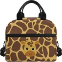 School Lunch Bag for Bento Box Giraffe Lunch Box for Kids Boys Girls Insulated Snack Bag Lunch Bag for Men Women Large Capacity Lunchbox Reusable Lunch Bags Insulated Lunch Bag