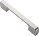 Alzassbg 10 Pack Brushed Satin Nickel Cabinet Pulls, 5 Inch(128mm) Hole Centers Kitchen Hardware Cabinet Handles Rectangle Pulls for Cabinets AL3055SN