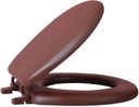 Soft Standard Vinyl Toilet Seat, Chocolate - 17 Inch Soft Vinyl Cover with Comfort Foam Cushioning - Fits All Standard Size Fixtures - Easy to Install Fantasia by Achim Home Decor