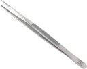 High Precision Stainless Steel Lab Tweezers/Forceps with Straight Broad Strong Point (6 in.)