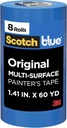 Scotch Painter's Tape Original Multi-Surface Painter's Tape, 1.41 Inches x 60 Yards, 8 Rolls, Blue, Tape Protects Surfaces and Removes Easily, Multi-Surface Painting Tape for Indoor and Outdoor Use