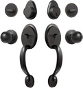 NeuType Door Locks with Deadbolt Locks for Doors Double Door Handle with Dummy Front Door Handleset Bedroom Door Handle with and Deadbolt Oil-Rubbed Bronze Front Door Lock Set