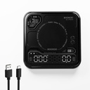 BOOKOO Coffee Scale with Timer Rechargeable Digital Scale for Coffee Espresso Scale with APP Flow Rate Mode Auto Mode Auto Sleep Time Mini Smart Coffee Bean Scale for Espresso Extraction