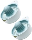 Hemoton Multi-purpose Manual Lemon Juicer 2 Piece Set Easy to Clean Compact Size for Rvs and More
