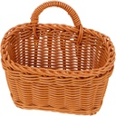 Wall Mounted Imitation Rattan Storage Basket for Kitchen Organization Decorative Hanging Basket for Keys Items Flowers Space-saving Wicker for Home Decor