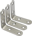 DGOL 12 pcs 2 x 2 x 0.62 inch Stainless Steel Corner Bracket, L Shaped Joint Right Angle Braces with 48 pcs Screws