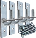 Wall Mount Gate Hinge, Sturdy Fence Gate Hinges Fence Post Chain Link Gate Hinge. 4 Pack Sturdy Wall Mount Gate Hinges with 5/8 Hinge Pin