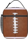 American Football Ball Texture Lunch Bag Insulated Reusable Lunch Box Lunch Tote Lunchbox Portable Bento Bags For Men Women Office Work Travel Picnic Camping