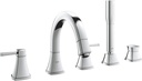 GROHE 1991900A Grandera Five-Hole Bathtub Faucet with Handshower, Starlight Chrome