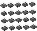 Zerodeko 150pcs Egg-yolk Puff Boxes Moon Cake Packing Containers for Desserts Cookies and Pastries Strong Sealing and Protection Black Plastic Design