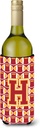 Caroline's Treasures CJ1070-HLITERK Letter H Football Cardinal and Gold Wine Bottle Hugger Bottle Cooler Sleeve Hugger Machine Washable Collapsible Insulator Beverage Insulated Holder