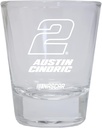 R and R Imports Austin Cindric #2 Nascar Etched Round Shot Glass New for 2022