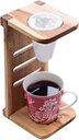 Chorreador Handmade Costa Rica Pour Over Coffee Brewer - Travel Friendly, Foldable, Portable, Excellent for Hiking, Camping, Home or Office. Reuseable Eco Friendly Cloth Filter Included