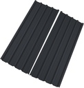Corrugated Roofing Panels Galvanized Steel Roof Panels, L73.2×W16.77 Inch Heavy Duty Metal Roof Panels, Roof Protector for Garages, Sheds, Stables and Mobile Homes, Black, 15PCS