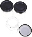 24Pcs Honey Storage Jar with Six Edges Use Food Storage Canisters for Nuts Candy Cookies Tea and Spices for Kitchen Organization