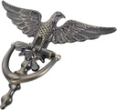 Elegant Eagle Head Door Knocker Vintage Style Zinc Alloy Front Door Security Knocker Peephole