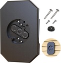 Siding Light Mounting Block, 8141DBL Black Outdoor Mounting Plate kit with Built-in Electrical Box for 1/2 inch Double, 1 Pack