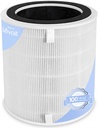 LEVOIT LV-H135 Replacement Filter, Genuine Air Purifier Filters, High-Efficiency Activated Carbon for Removal of Smoke, Odor, Allergens, Pollen, LV-H135-RF, White,1 Pack