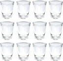Thirsty Rhino Karan, Round 1.5 oz Shot Glass with Heavy Base, Clear Glass, Set of 12