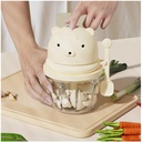 Portable Food Processor, Cordless Electric Vegetable Chopper, Type-C USB Rechargeable, with 6-Leaf Blades, for Meat, Fruit, Vegatable, Make Baby Food