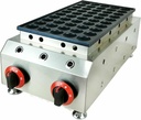 Commercial LPG Gas 50-Grid Mini Dutch Pancakes Maker Machine Takoyaki Grill Pan Octopus Ball Nonstick Waffle Maker for Restaurant,Food Carts,Snack Food,Bars,Cafes