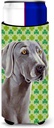 Weimaraner St. Patrick's Day Shamrock Portrait Ultra Beverage Insulators for slim cans