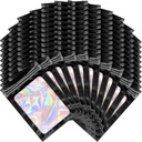 Marspark 200 Pieces Foil Bags 3 x 4.7 Inch Resealable Foil Bags with Clear Window Zipper Lock Black Packaging Pouch for Food Storage Sample Beans Cookies Jewelry Supplies(3 x 4.7 Inch)