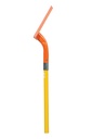 Structron STR-S709 4" Trenching Shovel with 54" Yellow Fiberglass Handle and Cushion Grip, 28 Degree "V" Shaped Head