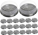 Kichvoe 20Pcs Round Cake Boxes Mousse Holders Food Safe Baking Containers for Birthday Wedding Party Bakery Pastry Storage