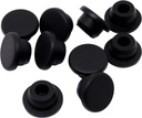 Black Rubber Stopper, Silicone Tub Stopper Hole Plugs for Bathtub Jet Covers Furniture (19mm, 10pcs)
