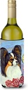 Caroline's Treasures 7036LITERK Papillon Yellow Butterfly Wine Bottle Hugger Bottle Cooler Sleeve Hugger Machine Washable Collapsible Insulator Beverage Insulated Holder