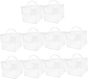 10 Pack Cake Containers Cube Baking Cake Carriers Portable Packing Holders for Birthday Party Home Retail