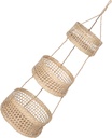 LIFKOME Hanging Fruit Vegetable Basket Kitchen Decor 3-tier Woven Organizer Hanging Storage Basket for Kitchen