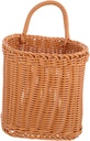 Ciieeo Pastoral Style Imitation Rattan Wall Hanging Basket for Storage Plastic Sundries Holder and Flower Display Organizer Wall Mounted Kitchen and Living Decor