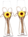 Alipis Sunflower Goblet Boho Decorations for Wedding Party Glass Wine Glasses Hemp Rope Wrapping Wedding Friends