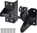 Heavy Duty Automatic Gate Latch for Wooden Fences,Self Locking Metal Gates for Vinyl Fence Outswinging Pool Gate Door Latches, Black