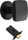 Invisible Door Lock Interior Door Knob Single Side Door Handle Hardware Easy Installation Stylish for Bedroom, Bathroom, Black