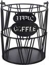 Coffee Storage Holder Sturdy Iron Tea Bag Organizer for Basket for Kitchen and Salon Use Easy to Clean and Maintain