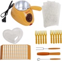 Chocolate Melting Pot Kit Heating Machine Electric Chocolate Tools Candy Chocolate Maker Electric Chocolatiere Melting Pot Candy Chocolate Maker Baking Handmade DIY Gourmet Tools Yellow