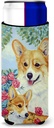 Corgi Momma loves Roses Ultra Beverage Insulators for slim cans