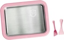 Rolled Ice Cream Maker Ice Cream Roll Maker Homemade Tray Yogurt with 2 Spatulas Household Gelato Icecream Instant Cold Plate, Pink