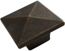 Vintage Look Square Knob Drawer Pull Dark Antique Bronze Cabinet Knob Handle Dresser Pulls Kitchen Door Handles Hardware (Square Knob)