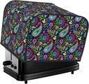 Oven Cover Kitchen Bread Machine Protector,4 Slice Toaster Cover For Home,Fingerprint Coaster Cover,Kitchen Small Appliance,Watercolor Floral Paisley