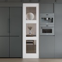 WINSTELLAR 24 x 80 3-Lite Prebuilt Interior Clear Glass Door Slab, Paintable Interior Doors for Home, Bedroom, Pantry, Laundry as Prehung, Pocket, Barn, French Doors, White Door Panel